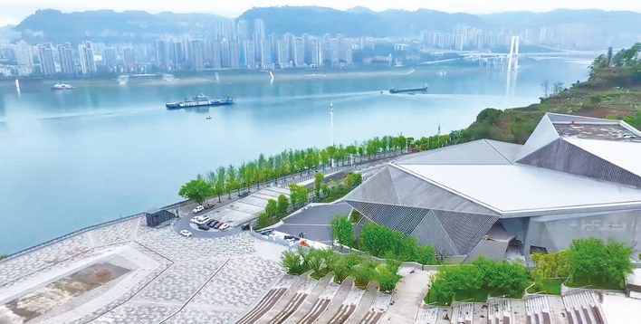 三峡文化艺术中心晶彩初现 一期万州大剧院已完成95%,二期文化馆主体建成