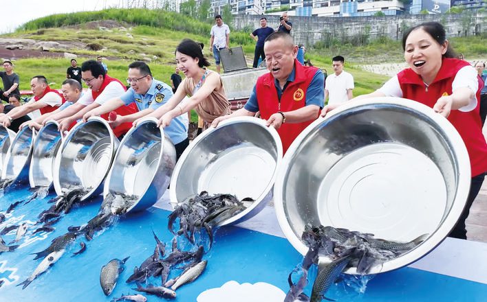 10多万尾鱼儿跃入长江