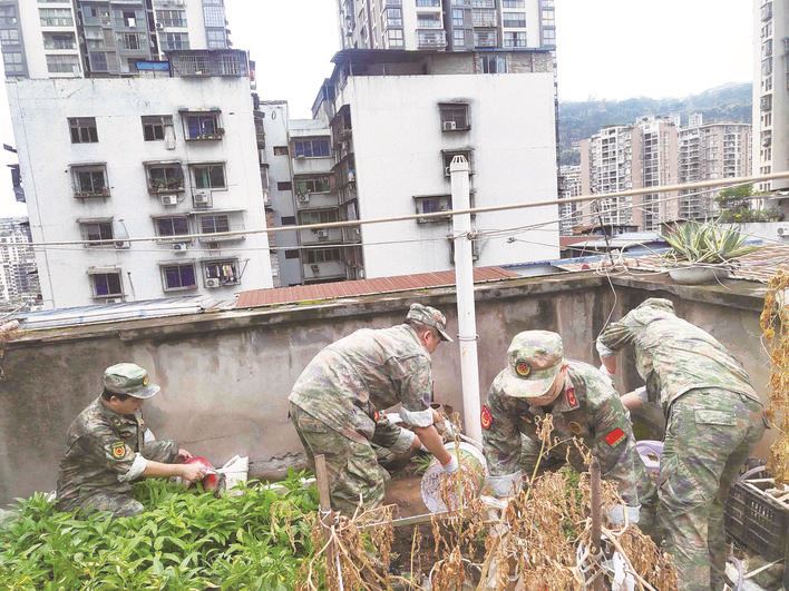  万州区组织民兵开展爱国卫生运动